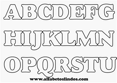 Moldes de Letras Grandes para Imprimir (EVA)