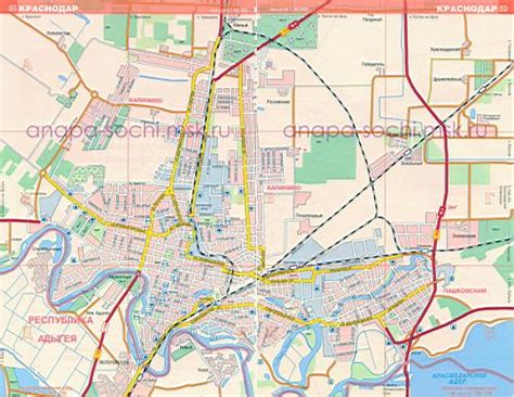 Карта Краснодара. Карта улиц Краснодара подробная. Карта улиц города ...