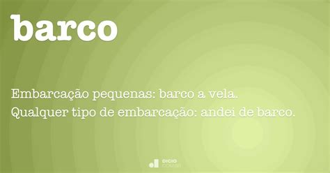 Como Se Escreve Barco - Barco - Dicio, Dicionário Online de Português