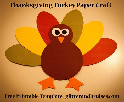Craft Turkey Template - Content Calendar Template