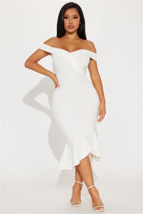 Eloise Off Shoulder Midi Dress - White | Fashion Nova in 2025 | White