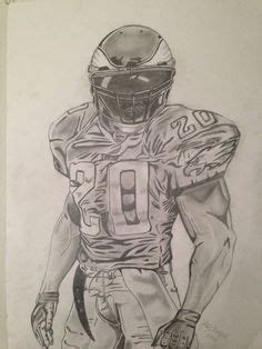 Realistic Football Player Drawing at PaintingValley.com | Explore ...