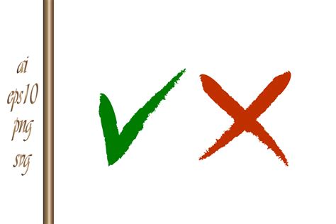 Tick and Cross Check Mark Clipart Vector Graphic by IrynaShancheva