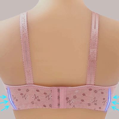 oversize womens front button printed bra beautykomi