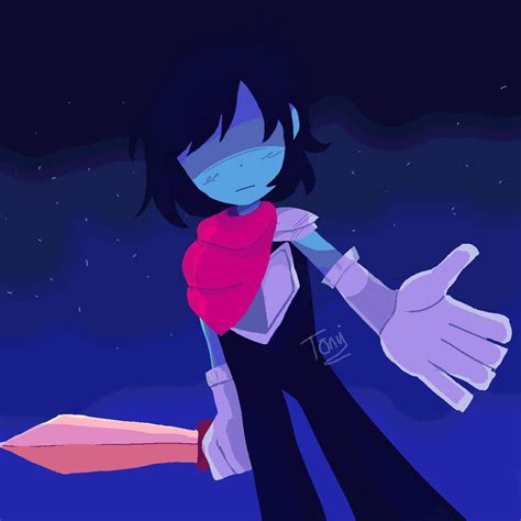 A redraw of Kris! | Deltarune. Amino
