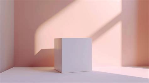 premium photo clean white product box mockup  design showcase