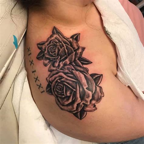 50 Cool Rose Shoulder Tattoo Ideas