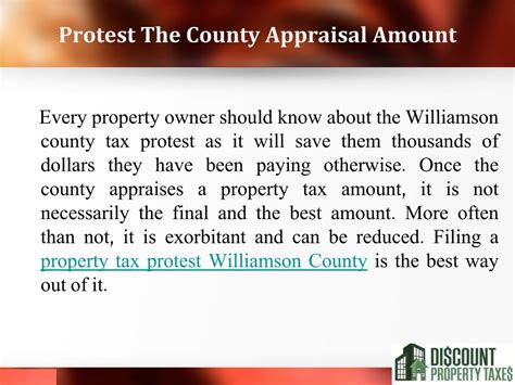 PPT - Property Tax Protest Williamson County PowerPoint Presentation