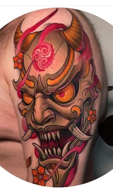 Hannya Mask Tattoo, Oni Mask, Tattoo Arm Designs, Japanese Tattoo ...