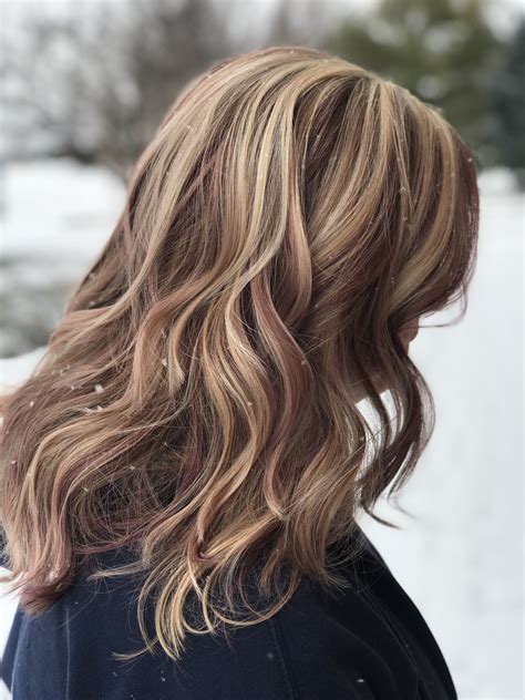 Rose Gold, caramel & blonde highlights @aimeewaitehair | Great hair