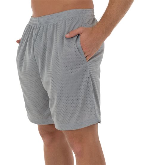 Athletic Works Men's and Big Men's 8" Active Rice Hole Mesh Shorts, up