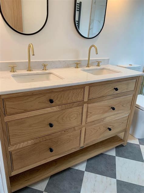 Chelmsford double undercounter wooden vanity oak vanity – Artofit