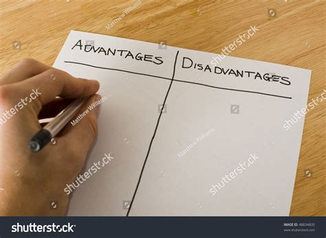 advantages disadvantages stock photo  shutterstock