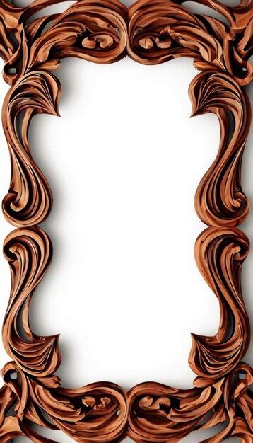 brown frame   brown design   premium ai generated image