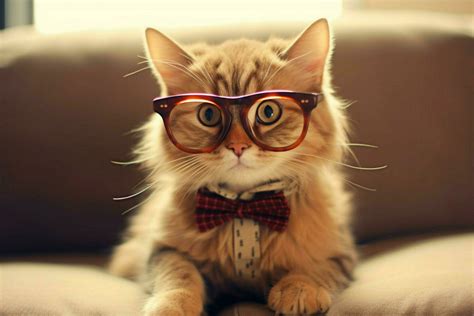 cat cute stylish glasses 30633733 Stock Photo at Vecteezy