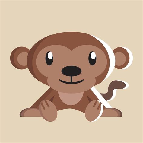 Monkey with detailed illustration of light and shadow 45928157 Vector ...