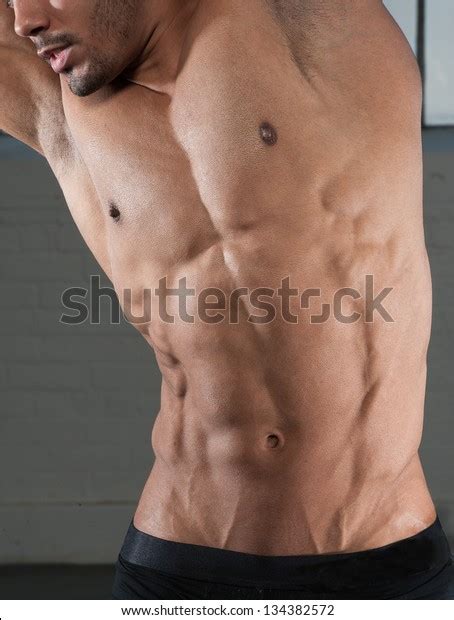 male fitness model  pack abs stock photo  shutterstock