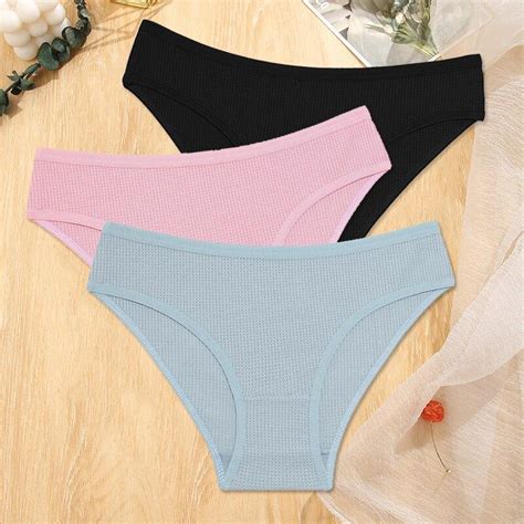Купить 3 шт./компл. женские хлопковые трусики S-XL, модное нижнее белье ...