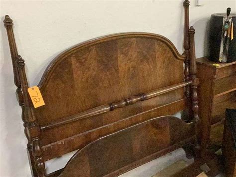 Antique wooden bed frame - Diamond G Auctioneers