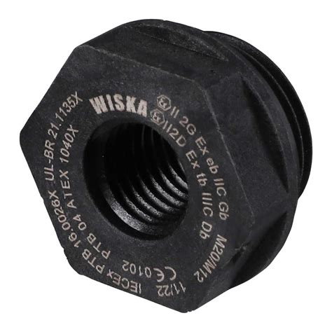 Wiska M20 - M12 Ex Reduction Adaptor Polyamide (Sold in 1's) (10064721