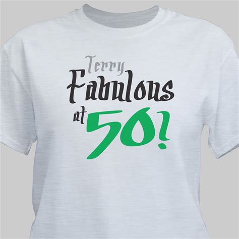 Fabulous Personalized 50th Birthday T-Shirt | GiftsForYouNow