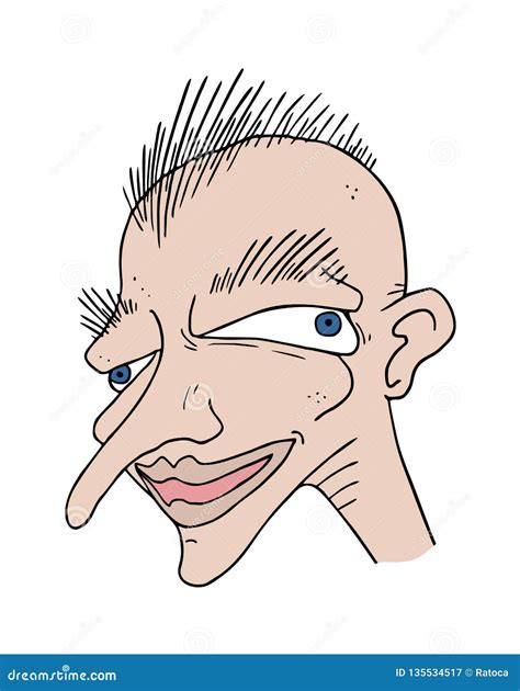 Funny Ugly Face Draw And One Euro Symbol Cartoon Vector | CartoonDealer