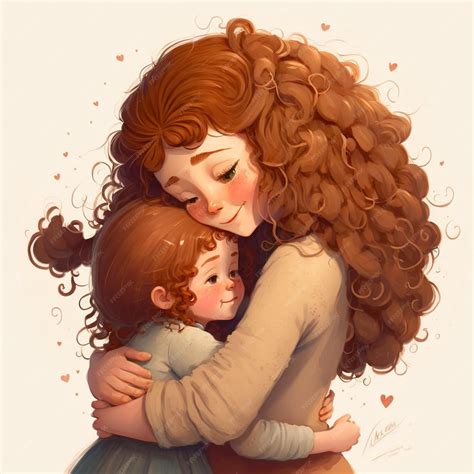 Mae E Filha Desenho - Um desenho de mãe e filha se abraçando e a palavra "a palavra" na ...