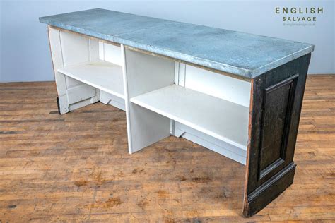 antique oak counter  zinc top