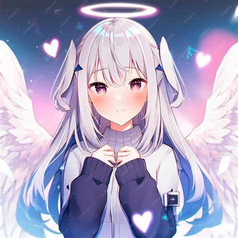 Premium Photo | Beautiful angel girl in anime style