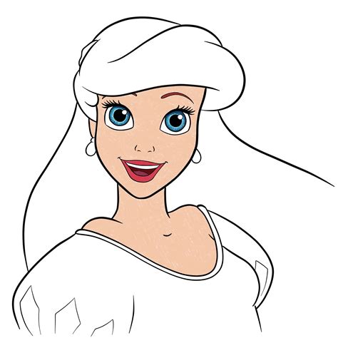 Drawing Guide: How to Draw the Face of Ariel, The Little Mermaid