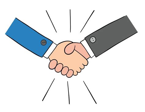 Cartoon Two Businessmen Shaking Hands Vector Illustration 2889582 ...