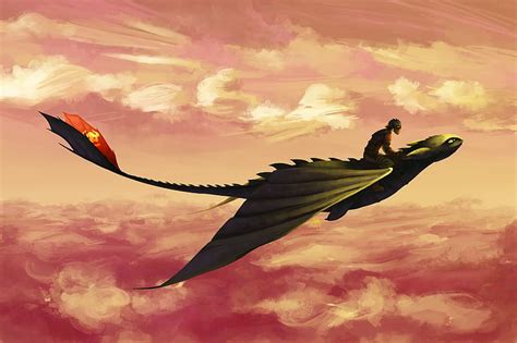 HD wallpaper: Hiccup And Toothless Flying | Wallpaper Flare