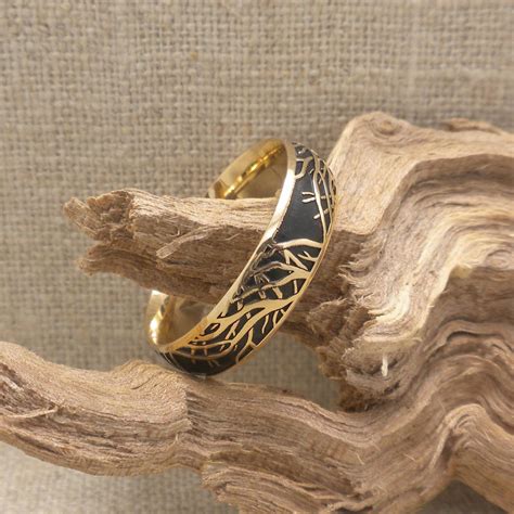 Tree of Life Wedding Ring in Gold — Unique Celtic Wedding Rings