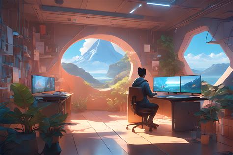 Office Working HD AI Art Wallpaper, HD Artist 4K Wallpapers, Images and