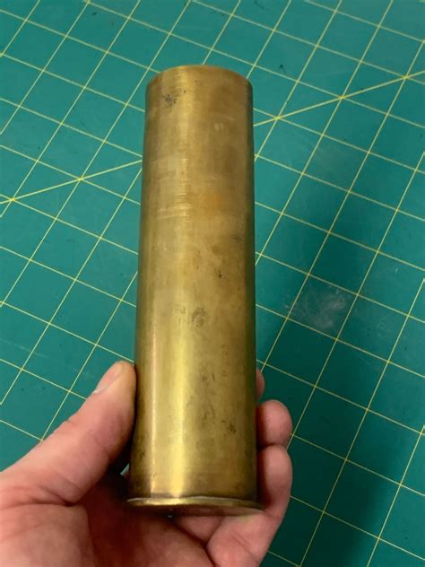 LARGE BRASS SHELL CASING 1943 WWII - Schmalz Auctions