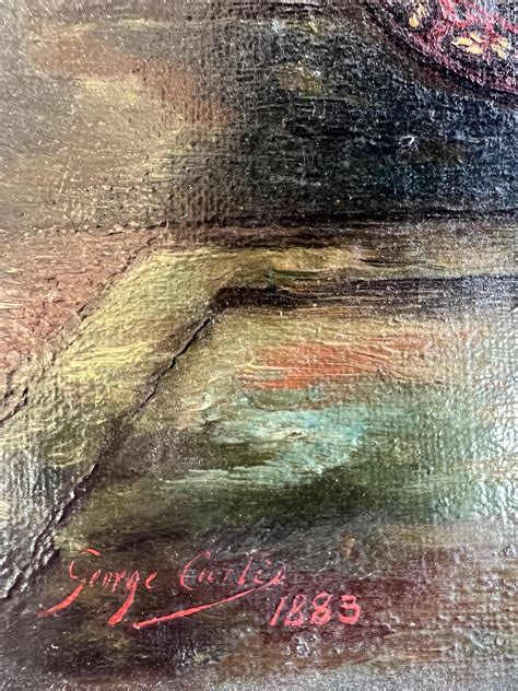 George Vaughan Curtis “Female Nude in Hammock” Neoclassical Oil