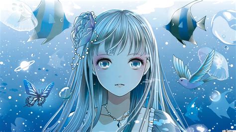 Blue Anime Girl Wallpapers - Wallpaper Cave