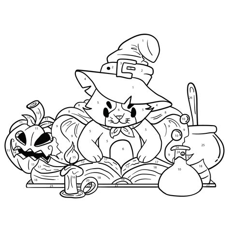 Halloween Color By Number - 15 Free PDF Printables | Printablee