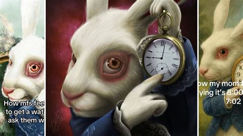 What Is The 'White Rabbit Pointing At Clock' Meme? The 'Alice In