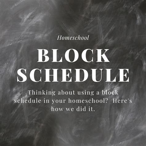 How to create your own homeschool block schedule - Girlfriend's Guide 2