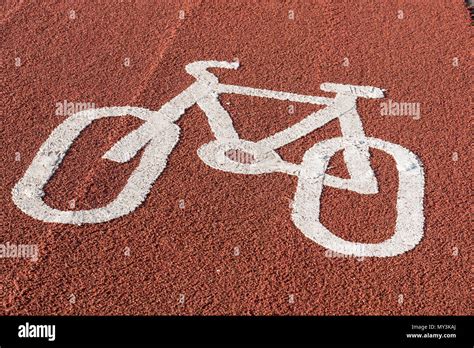 cycle path route stock photo alamy