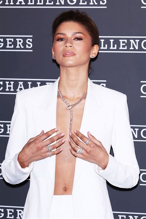 Zendaya Braless Glamour Rome Premiere Challengers - Hot Celebs Home