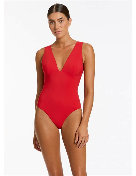 Jets Jetset Plunge One Piece Swimsuit | David Jones