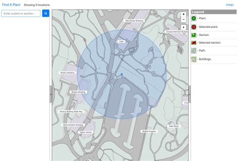 find  plant interactive map