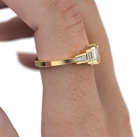0.75 carat Baguette diamond ring - Glacier® Jewelry