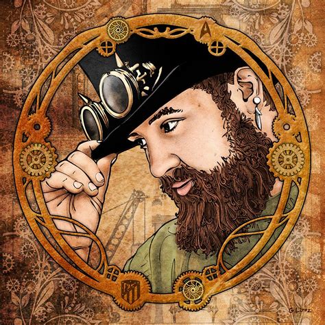 Retrato estilo "Steam Punk" que realicé para un encargo. | Steampunk