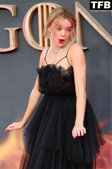 Milly Alcock Poses in a Black Dress at the HBO’s “House of the Dragon