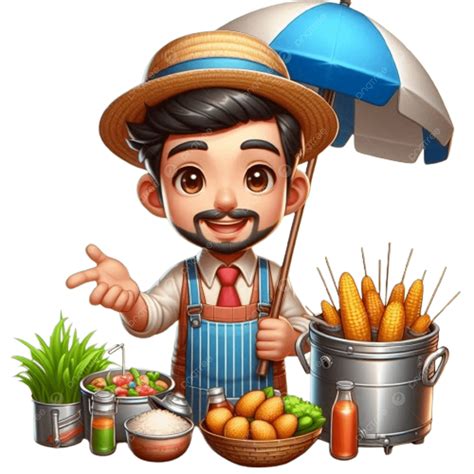 Free Photo 3d Cartoon Shop Keeper Character Transparent Background