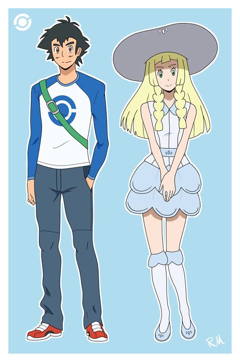 Older Ash and Lillie by TranstronicEngineer on DeviantArt