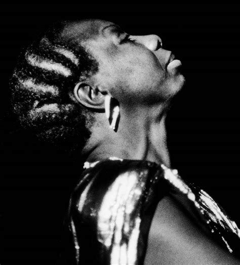 Download A monochromatic portrait of the legendary Nina Simone